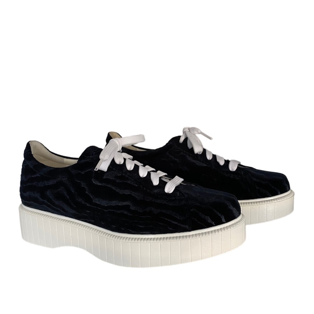 Robert Clergerie Pasket Velvet Platform Sneaker Black EU38 US7.5 BNIB - Picture 5 of 9